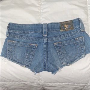 True religion low rise shorts